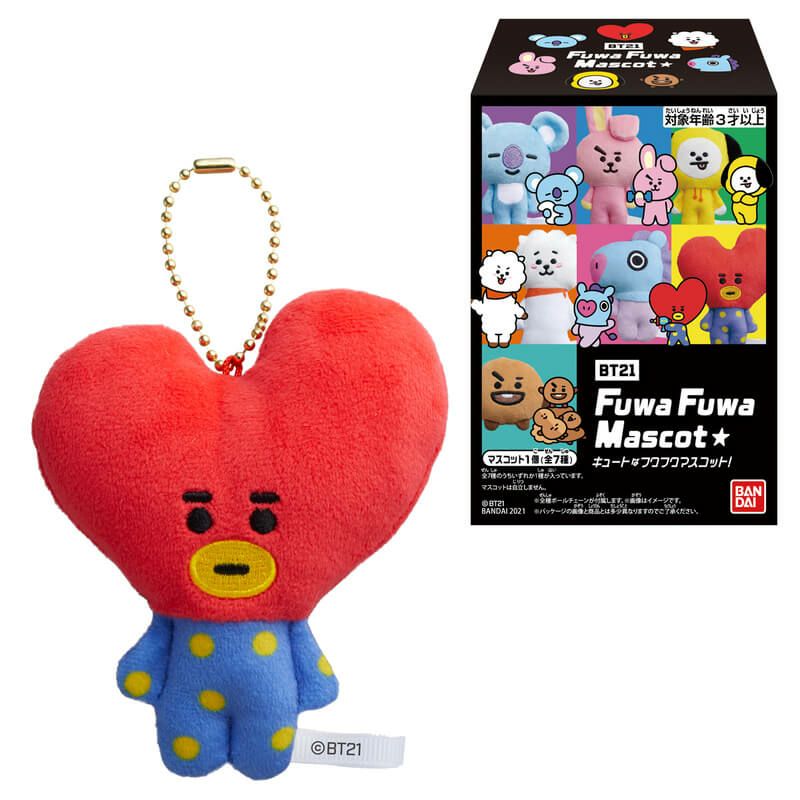 BT21 IN THE FORESTシリーズ ぬいぐるみ 7種マスコット バンダイ BT21 Fuwa Fuwa Mascot☆ 10個入りBOX 食玩【在庫品
