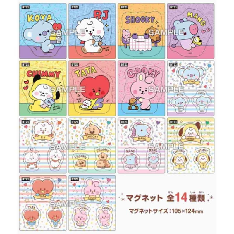 BT21 マグネットコレクションガム 14個入りBOX 食玩 エンスカイ【在庫